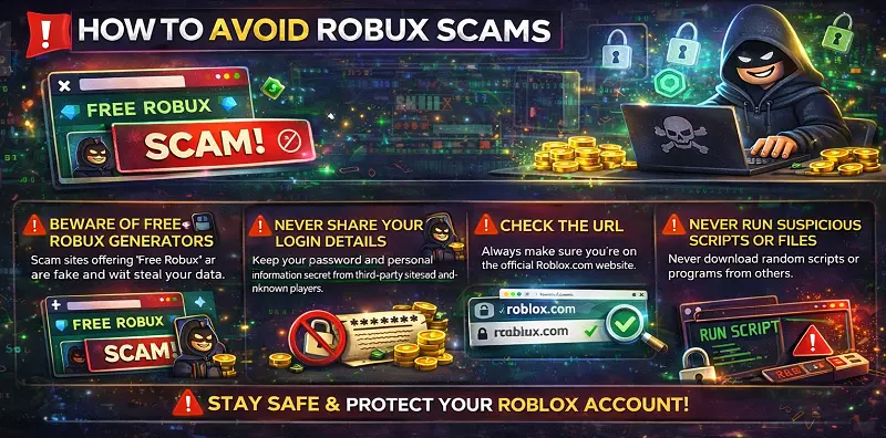 avoid scam alert for free robux generator