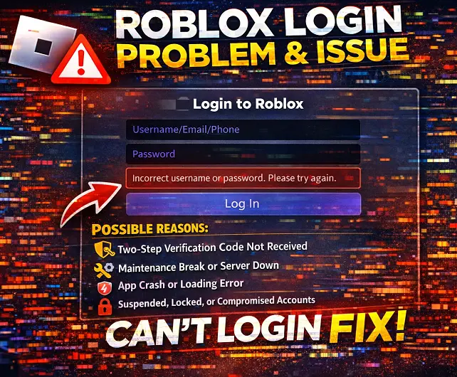 possible reasons of roblox login issue